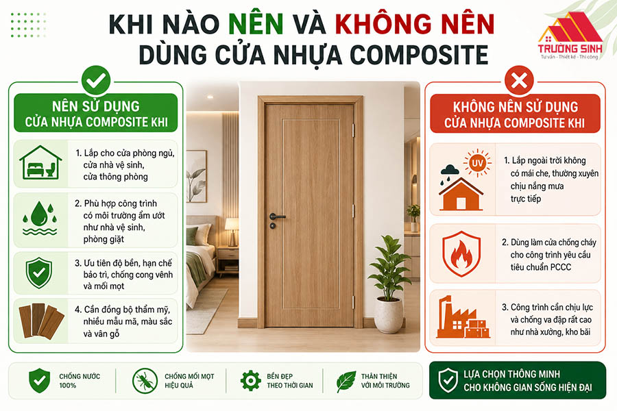 Khi nào nên và không nên lựa chọn cửa Composite